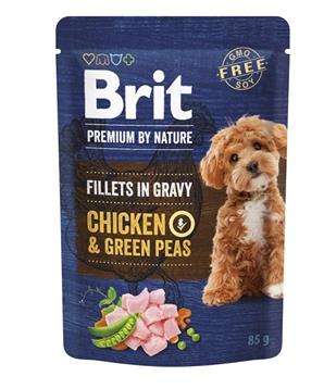 Brit Premium Dog Fillets Gravy Chicken&Green Peas 85g