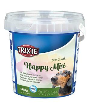 Soft Snack Happy MIX - kuře, jehněčí, losos, kyblík 500 g