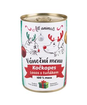 All Animals kočkopes Vánoční menu losos s tuňákem