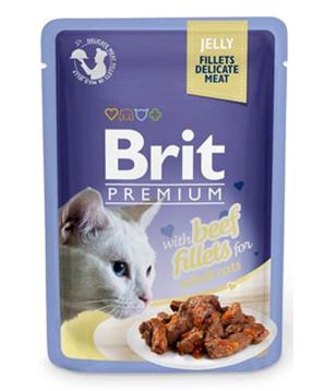 Brit Premium Cat D Fillets in Jelly with Beef