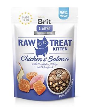 Brit Raw Treat Cat Kitten, Chicken&Salmon