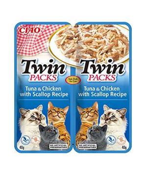 Churu Cat Twin Packs Tuna&Chick & Scallop in Broth