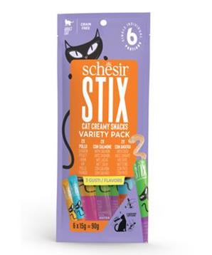 Schesir Cat pochoutka Stix Liquid Snack Variety 6x15g