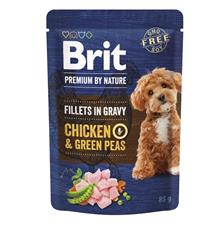 Brit Premium Dog Fillets Gravy Chicken&Green Peas 85g