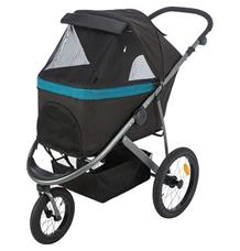 Kočárek BUGGY na vzduchových pneu,  60 x 112 x 120 cm, nosnost 20 kg, černá/petrolejová