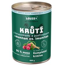 Louie konz.pro psy krůtí, brusinky,prebiotika 400g