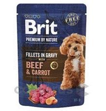 Brit Premium Dog Fillets Gravy Beef&Carrot 85g